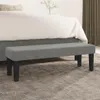 lavica vidaXL Light Grey 100x30x30 cm Velvet Náhľad obrázku produktu 2