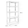 A sketch of a five-tier shelving unit with dimensions indicated. Náhled obrázku produktu