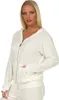 Top felpa donna manica lunga con cappuccio, ecru, L Zipper Anteprima dell’immagine prodotto 2