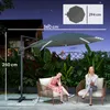 Outsunny Alu Ampelschirm LED Solar Ø300 cm höhenverstellbar Produktbild-Vorschau 3