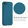 A teal phone case is shown next to a close-up of its texture and marketing text. Produktbild-Vorschau