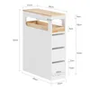 SoBuy meuble rangement WC meuble étroit Blanc Scandinave Voir les images du produit 4