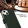Selencia Echtleder Klapphülle iPhone 14 - Grün Produktbild-Vorschau 2