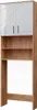Waschmaschinenschrank Vicco Irma Weiß Hochglanz/Goldkraft Produktbild-Vorschau 1