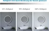 AQUALAVOS Badspiegel mit Beleuchtung Rund 60 cm Schwarz Produktbild-Vorschau 4