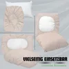 Jersey Spann Kissenbezug 25x25 cm Beige Elastisch – Produktbild-Vorschau 2