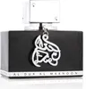 A black perfume bottle with silver accents and Arabic calligraphy. Náhľad obrázku produktu