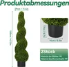 UISEBRT Set de 2 Buis Artificiels Spiralés 120cm en pot - Voir les images du produit 2