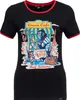 QUEEN KEROSIN Ringer T-Shirt Mit Comic Print Real Romance Produktbild-Vorschau 1