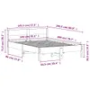 vidaXL Letto in legno massiccio senza materasso 140x200 cm Anteprima dell’immagine prodotto 8