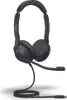A black Jabra Evolve2 30 SE UC Stereo headset with a microphone boom is shown against a white background. Podgląd zdjęcia produktu