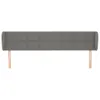 Kopfteil mit Ohren Dunkelgrau 183x23x78/88 cm Stoff Produktbild-Vorschau 3