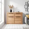 home24 Kommode - Eiche Teilmassiv - Eiche / Eiche Produktbild-Vorschau 4