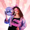 80. léta disco retro tričko cosplay kostým + šperky pro Náhled obrázku produktu 5