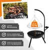 Holzkohlegrill mit stabiler Feuerschale, Schwenkgrill mit Produktbild-Vorschau 4