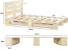 Lermowood Palettenbett 180 x 200 cm mit Kopfteil Natur Produktbild-Vorschau 3