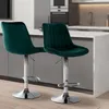 2er Set Barhocker Toni Samt chrom - grün Produktbild-Vorschau 2