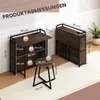 A foldable desk and stool set with dimensions indicated by text and lines. Anteprima dell’immagine prodotto