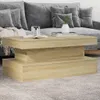 Table basse avec lampes LED Chêne Sonoma 90x50x40 cm Voir les images du produit 2