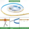 5M COB LED Streifen Kaltweiß 6000K 24V 320LEDs/m Dimmbar Produktbild-Vorschau 8