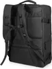 The back view of a black backpack. Produktbild-Vorschau