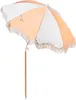 BELIANI Sonnenschirm Orange Stoff-Bespannung Rund ⌀ 150 cm Produktbild-Vorschau 3