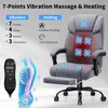 HOFFREE Massage-Bürostuhl mit Wärme & 7 Vibrationspunkten, Produktbild-Vorschau 3