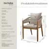 tectake® Gartenstuhl 2er-Set 59x58x77cm massives Produktbild-Vorschau 5