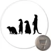 Huuraa Magnet Erdmännchen Silhouette 59mm Kühlschrankmagnet Produktbild-Vorschau 1
