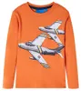 vidaXL Kinder-Langarmshirt Dunkelorange 104 Produktbild-Vorschau 7