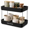 WELLHAUS Küchen Organizer 2 Etagen Schwarz Regal Ablage Produktbild-Vorschau 1