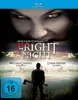 The cover art for the movie 'Fright Night' features a close-up of a vampire's face and a silhouette of a man holding an axe in front of a city skyline. Produktbild-Vorschau
