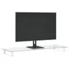 vidaXL Stojan na monitor biely 100x35x8 cm z tvrdeného skla Náhľad obrázku produktu 3