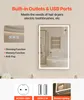 Marketing image showing a bathroom mirror with features highlighted. Produktbild-Vorschau