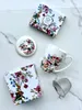 DUO FLORAL Becher 380 ml VINTAGE FLOWERS WHITE mit Teesieb, Produktbild-Vorschau 6
