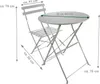Bistro-Set aus Metall für Garten, Balkon und Terrasse, Produktbild-Vorschau 2