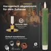 Stabkerzen LED mit Timer Grün 2er indoor mit 6 Stunden Produktbild-Vorschau 5