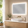 Specchio da bagno Relaxdays, 40 x 60 cm, specchio LED con Anteprima dell’immagine prodotto 2