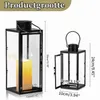 Laterne schwarz Metall Glas wetterbeständig 24 cm hoch für Garten Friedhof Anteprima dell’immagine prodotto