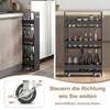 COSTWAY Vozík do výklenku, šírka 13 cm, 4 poschodia, úzky Náhľad obrázku produktu 6