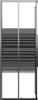 vidaXL Duschkabine mit Streifen ESG 80x80x180 cm Schwarz Produktbild-Vorschau 4