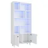 Merax Vitrinen Bücherregal mit LED-Ambientelicht & Produktbild-Vorschau 11