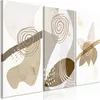 Vlies Leinwandbild - Beige Trio (3 Parts) 60x40 cm Abstrakt Produktbild-Vorschau 1