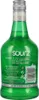A green bottle of Sourz Apple liqueur against a white background. Produktbild-Vorschau