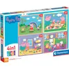 Puzzle 4in1 Super Colour Peppa Pig Anteprima dell’immagine prodotto 1