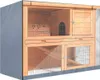 A rabbit hutch with a gray cover. Produktbild-Vorschau