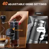 Handkaffeemühle, Manuelle Kaffeemühle mit 40 einstellbaren Produktbild-Vorschau 2