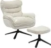 riess-ambiente Drehbarer Hocker CLOUD champagner beige Produktbild-Vorschau 8