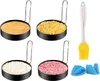 4 pcs acier inoxydable forme de miroir anneau de crêpe Voir les images du produit 1