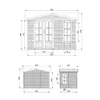 Casetta da giardino in legno 6 m2 - H232 x 332 x 222 cm - Anteprima dell’immagine prodotto 5